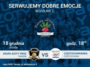 I Liga Kobiet 18.12.2019 g. 18.00 Grupa Azoty PWSZ Jedynka Tarnów- Częstochowianka Częstochowa