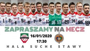 I Liga Mężczyzn 16.01.2020 g. 17.30 AZS AGH Kraków – SPS Chrobry Głogów